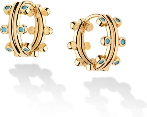 Vista 13 de VACRONA - Aretes tipo arracada de aro para mujer, chapados en oro de 14 quilates, diseño de Huggie 8 Cola de serpiente