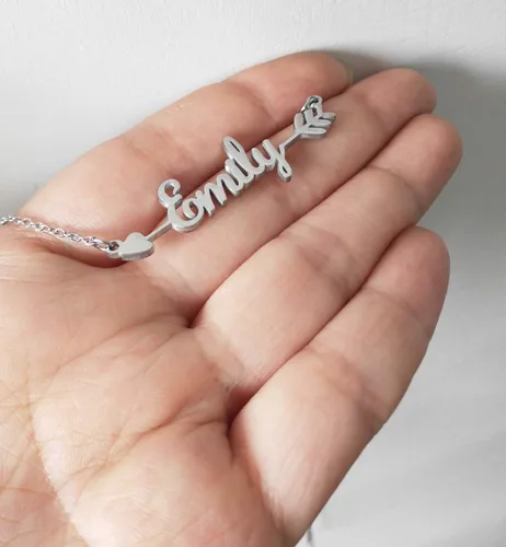 Vista 5 de Aoloshow Customized Custom Name Necklace Personalized Custom Made Any Name Necklace Initial Monogrammed Gift for Womens Girls