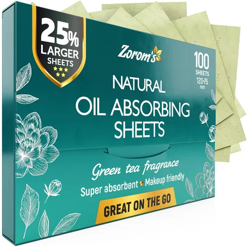 Vista 12 de Hojas de secado de aceite natural para cara con carbón de bambú, 25% más grandes, 1 unidad/100 hojas absorbentes de aceite aptas para maquillaje