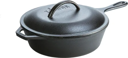 Vista 4 de Freidora Lodge con tapa para pollo, 3 cuartos de galón, Negro
