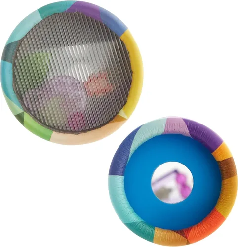 Vista 7 de Blue Panda Prisma arcoíris para niños, caleidoscopio, paquete de 3, 8 x 1.3 pulgadas, visor de prisma de plástico con patrones retro y paquete