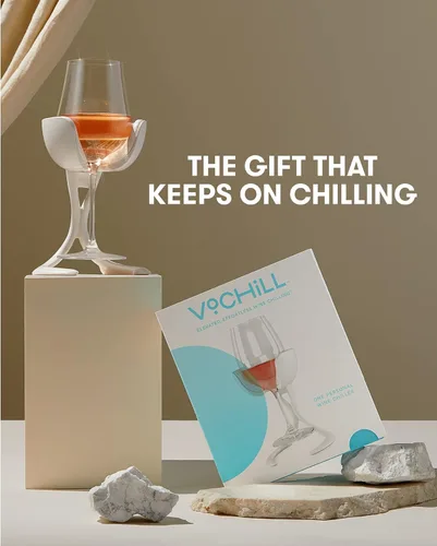 Vista 6 de VoChill Enfriador de copas de vino con tallo Fabricado en Estados Unidos Herramienta de vino radicalmente genial – mantiene el vino