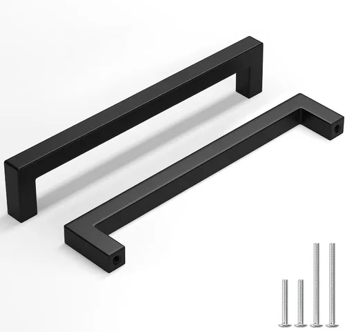 Vista 14 de homdiy Paquete de 1 tirador de gabinete negro mate de 3 pulgadas, manijas de cajón de acero inoxidable, manijas de cajón de acero inoxidable