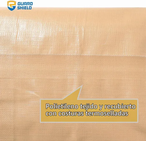 Vista 5 de GUARD SHIELD Lonas resistentes impermeables beige Plus + 8 x 10 pies grandes de 12 mil