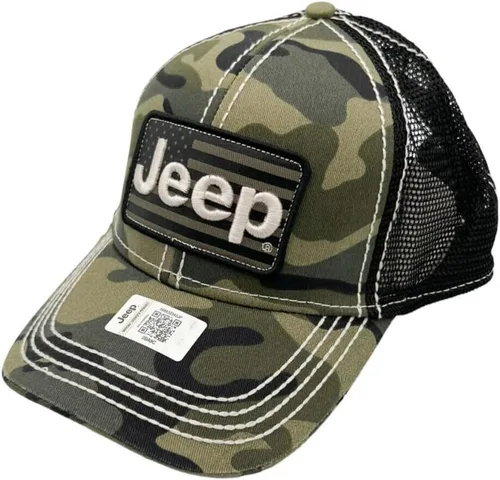 Vista 2 de Gorra de malla con diseño de bandera estadounidense de Jeep Camo, Camo