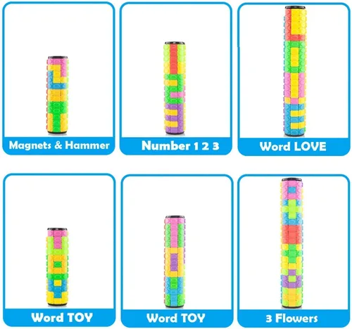 Vista 2 de R.Y.TOYS Juguete para ansiedad, rompecabezas de cubo mágico, rompecabezas de cerebro para adultos, juego de mano inquieto de lógica giratoria
