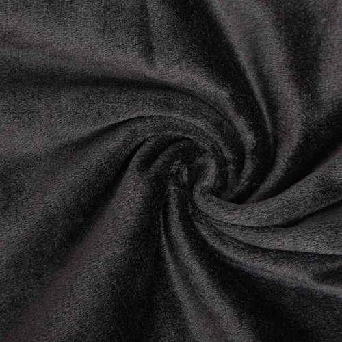 Vista 2 de NTBAY Fundas de almohada de terciopelo con cremallera, paquete de 2 fundas de almohada de viaje de franela de lujo, 13 x 18 pulgadas, color negro