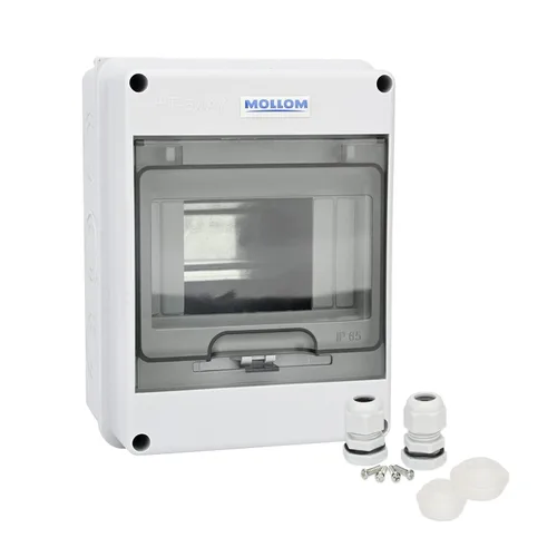 Vista 13 de MOLLOM Caja de protección de distribución MCB del disyuntor de 2 vías Ht