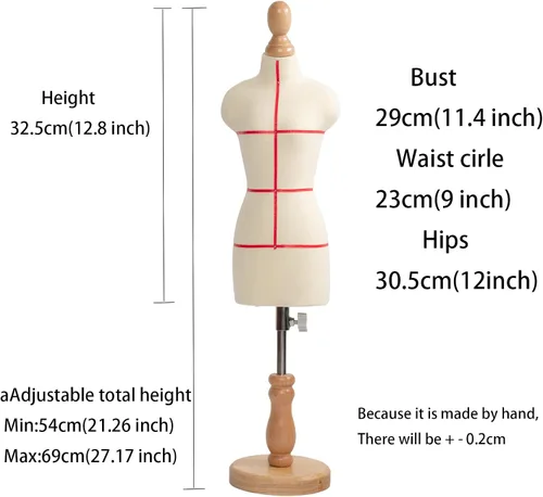 Vista 2 de Maniquí de forma de vestido femenino