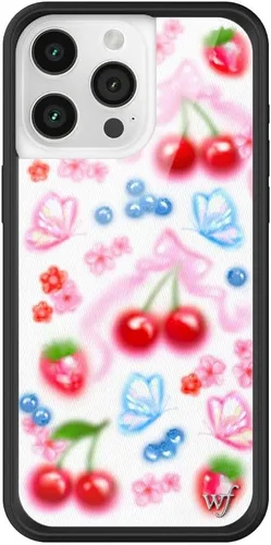 Vista 18 de Wildflower Cases - Funda Surf's Up, Compatible con Apple iPhone 15 Pro Max Moderno, Rojo, Morado, Floral, Verano, Playa - Parachoques Protector