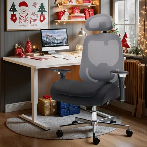 Vista 10 de Silla de Oficina Grande y Alta de 750 LBS, Silla Ejecutiva de Servicio Pesado con Brazos 4D, Silla Ergonómica de Escritorio para Computadora
