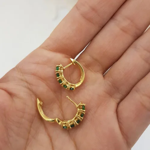 Vista 5 de Dazzlingrock Collection - Pendientes de aro de 1 quilate, oro amarillo de 10 quilates
