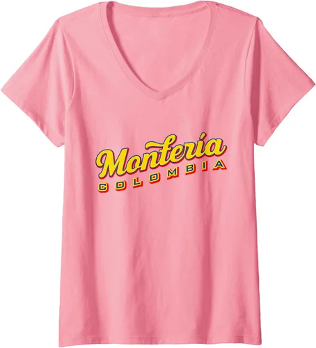 Vista 10 de Womens Montería Colombia V-Neck T-Shirt
