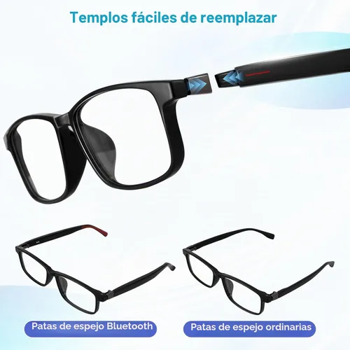 Vista 5 de Lentes Bluetooth inteligentes AI, traducción AI en tiempo real, lentes