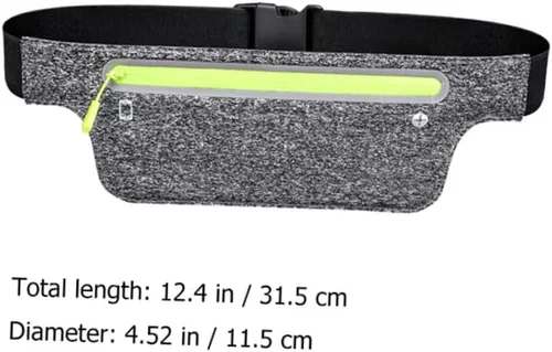 Vista 8 de YARNOW Running Waist Bag for Phones Up to Reflective Multifunctional Outdoor Pouch with Zipper Sweat-resistant Nylon Fitness Belt for Men and Women