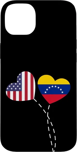 Vista 15 de Funda para iPhone 13 Pro Max Loving Venezuela USA Flag Heart Venezuelan Americans Love Case