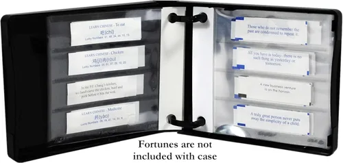 Vista 5 de Fortune Cookie Fortune Collection - Estuche para 10 páginas, capacidad para 40 Fortunes (azul)