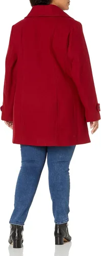 Vista 2 de Anne Klein Abrigo clásico de doble botonadura para mujer, talla grande