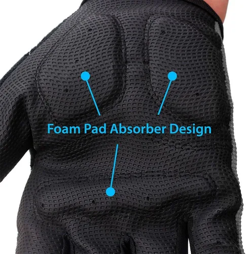 Vista 5 de GEARONIC Cycling Gloves Anti-Slip Mountain Bike Gloves for Men Breathable Foam Padded Biking Gloves Shock Absorbing MTB Bicycle Gloves Full Finger