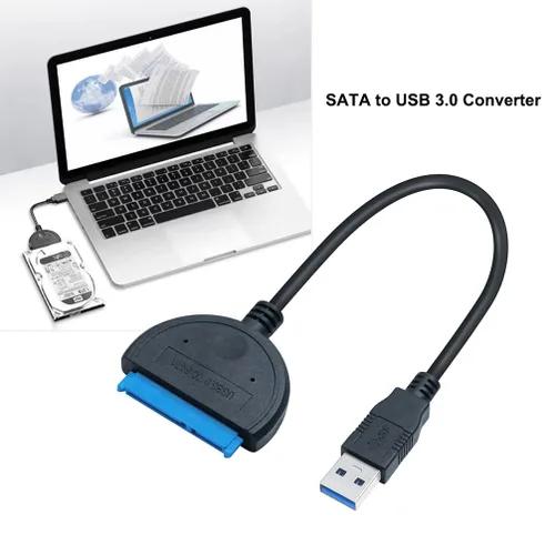 Vista 7 de DTECH Cable adaptador SATA a USB 3.0 para disco duro SSD HDD de 2.5 pulgadas a computadora PC portátil 5Gbps Superspeed compatible con conector SATA