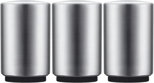 Vista 7 de Abrebotellas de cerveza de alta calidad (plateado), 1 pieza de acero inoxidable automático de empuje hacia abajo, sin daños, rápido de abrir 1