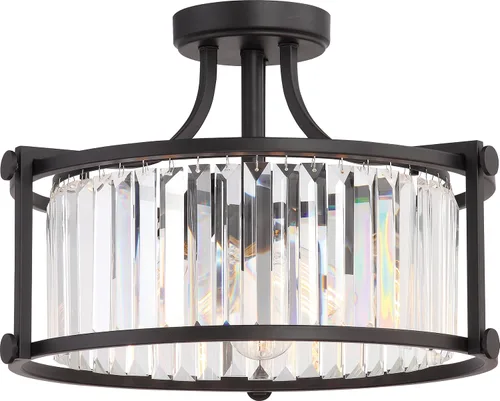 Vista 3 de NUVO 60/5763 - Soporte semiempotrado de tres luces, 1 unidad, níquel pulido