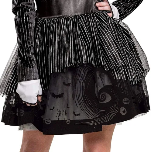 Vista 4 de Disfraz de NBC Jack Skellington para mujer Negro