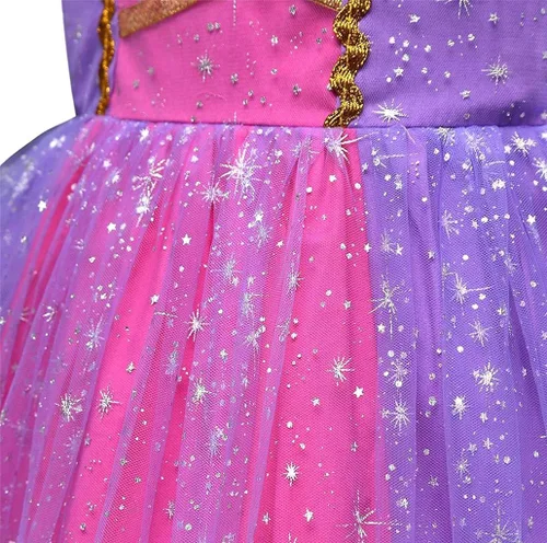 Vista 6 de LITO ANGELS - Disfraz de princesa para niñas pequeñas Halloween Navidad fiesta de disfraces con accesorios