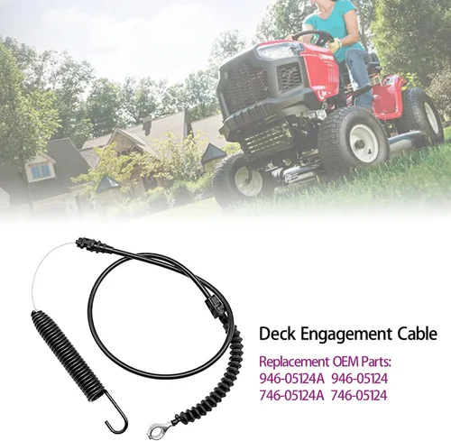 Vista 2 de 946-05124A - Cable de compromiso de hoja de cubierta para Troy-Bilt Huskee MTD Craftsman Murray Yard Machines Yard-Man Riding Lawn Mowers Reemplaza