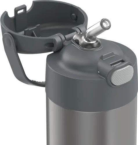 Vista 4 de THERMOS FUNTAINER - Botella de 12 onzas, gris y Funtainer - Frasco de 10 onzas para alimentos, color gris