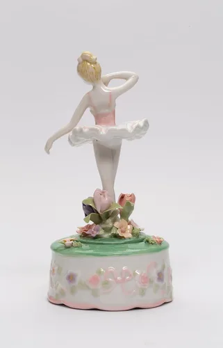 Vista 7 de Cosmos Gifts 96206 Figura musical de bailarina de bailarina de porcelana fina bailarina bailarina de música con cuerda (melodía musical: bailarina)