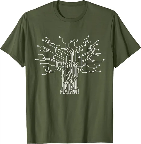 Vista 50 de Electronics Technician Binary Tree - Electrical Engineer T-Shirt Asphalt Grey