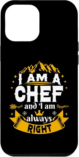 Vista 6 de iPhone 15 Chef Always Right For Men Unique Ideas Cooking Cook Case