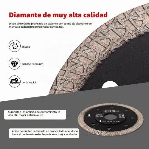 Vista 4 de 5 unids/lote 4 "Super Thin Mesh Turbo Blade Porcelana Azulejo Sierra Corte para Granito Mármol