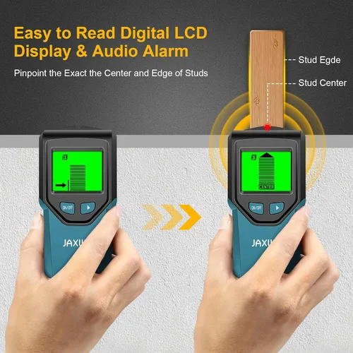 Vista 9 de Escáner de pared con buscador de pernos 5 en 1 con chip inteligente y pantalla LCD HD, detector de vigas para el centro y el borde de madera Agua