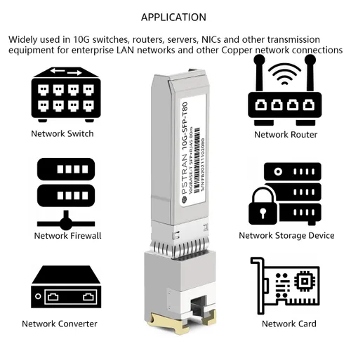 Vista 22 de Módulo transceptor de cobre 10GBASE-T SFP+ RJ45 compatible con Arista SFP-10GE-T 10G SFP+ 98.4 ft Cat6a/7 Para Arista