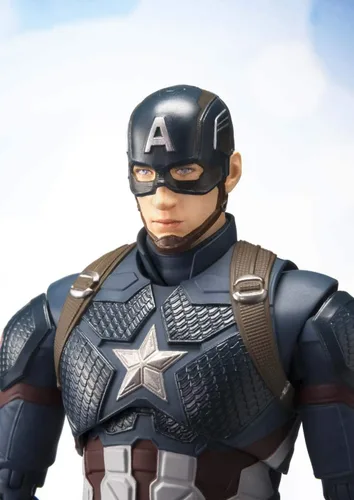 Vista 3 de Tamashii Nations Bandai S.H. Figuarts Capitán América (Endgame Ver.)
