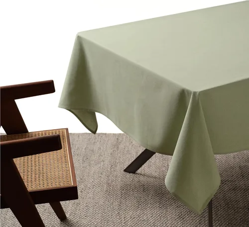 Vista 12 de MEEMA Mantel rectangular de algodón, mantel de verano para banquete de fiesta, boda y festival, mantel de primavera, ideal para exteriores e