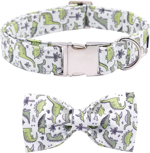 Vista 34 de ARING PET Collar de perro con corbatín, collares de terciopelo para perros con corbatín extraíble, collar de lazo ajustable para perros hembras