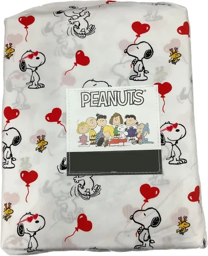 Vista 3 de Berkshire Blanket Peanuts - Juego de sábanas para el día de San Valentín (gris - siesta con corazones, matrimonial)