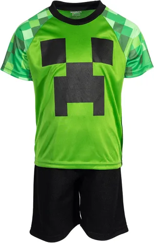 Vista 3 de Minecraft Camiseta estampada transpirable y pantalones cortos de malla transpirable de Mob Enemy