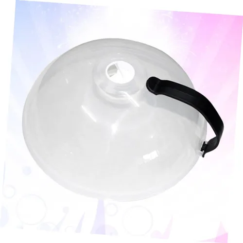 Vista 2 de SHERCHPRY Cubierta de aceite reutilizable portátil con mango negro, cubierta versátil para alimentos para microondas y cocina, evita alimentos