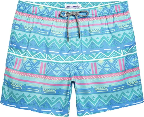 Vista 38 de maamgic Mens Swim Trunks 5" Quick Dry Beach Shorts Bathing Suits with Mesh Lining Pockets