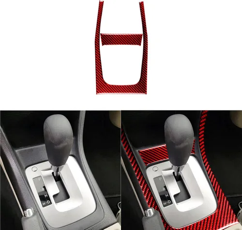 Vista 9 de Panel de cambio de marchas de fibra de carbono real para consola central, marco externo, accesorios para el interior del automóvil, adhesivo