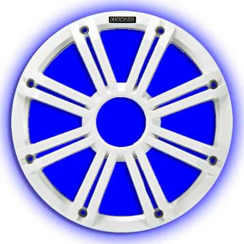 Vista 3 de KICKER KMG12 - Rejilla de 11.8 in para subwoofer KM12 y KMF12, LED, color blanco