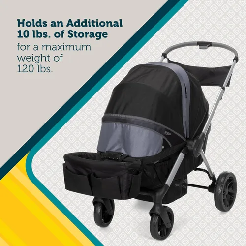 Vista 5 de Safety 1st Summit Wagon - Cochecito para 2 niños con bandeja extraíble en la calle alta