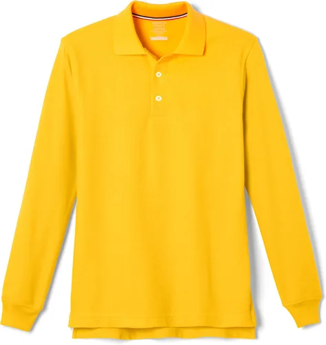 Vista 23 de French Toast Camisa de uniforme escolar de piqué con manga larga para niños y niñas, Azul marino