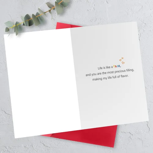 Vista 2 de Taco - Tarjeta de regalo para el día del padre de parte de la esposa, regalo feliz del día del padre para marido novio, tarjeta divertida del día