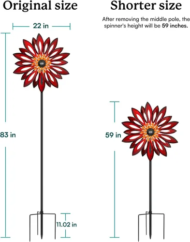 Vista 8 de Molinillos de viento cinéticos para exteriores, escultura