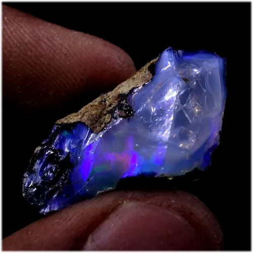 Vista 2 de TINDI - Piedra áspera de ópalo Welo etíope natural 100% A+ de 27.55 quilates, cristal crudo, piedra natal de octubre, piedra preciosa para hacer